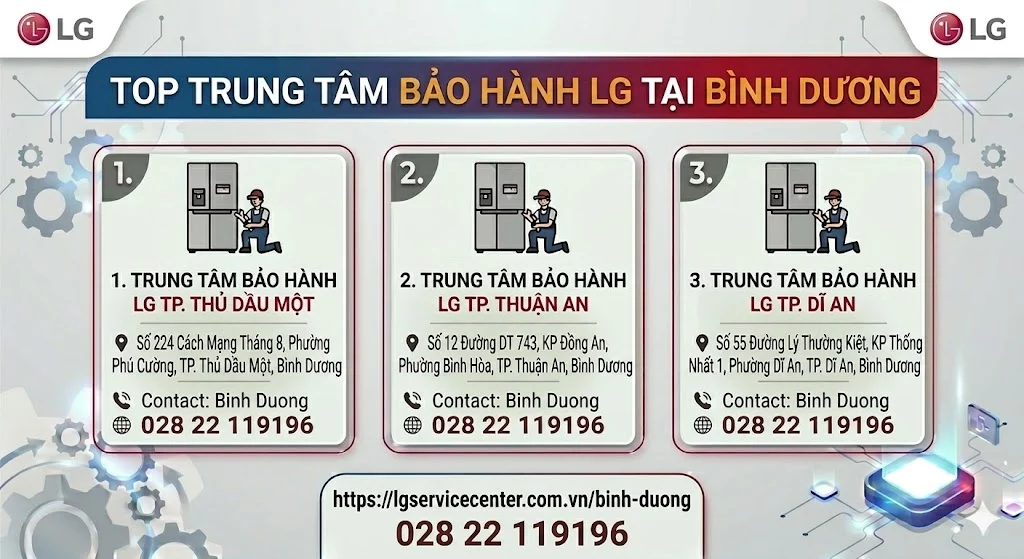 Trung tâm bảo hành LG Bình Dương