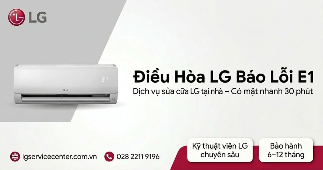 Điều hòa LG báo lỗi e1