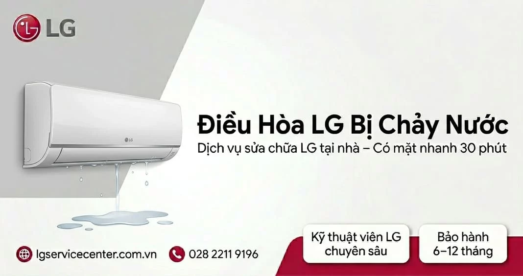 Điều hòa LG bị chảy nước