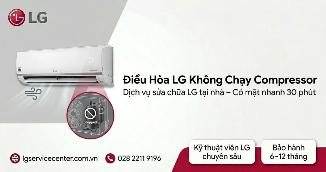 Điều hòa LG không chạy compressor