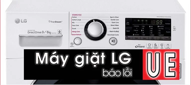 Máy giặt LG báo lỗi UE
