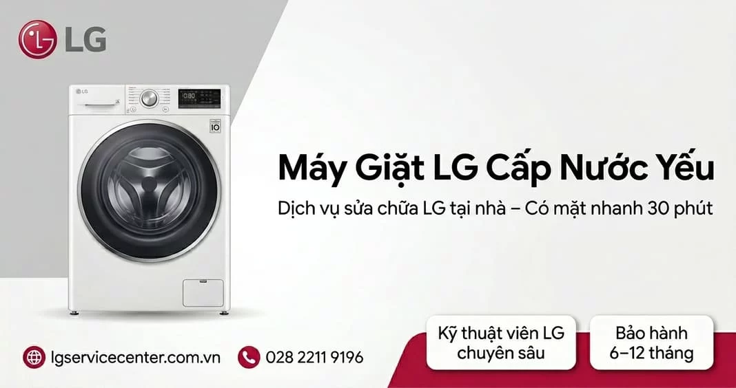 Máy giặt LG cấp nước yếu