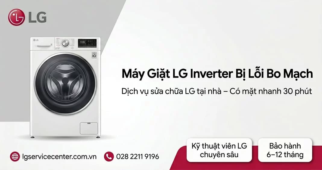 Máy giặt LG Inverter bị lỗi bo mạch