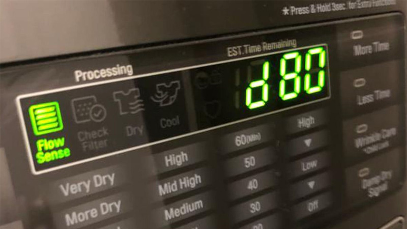 Máy sấy LG báo lỗi d80, d90, d95