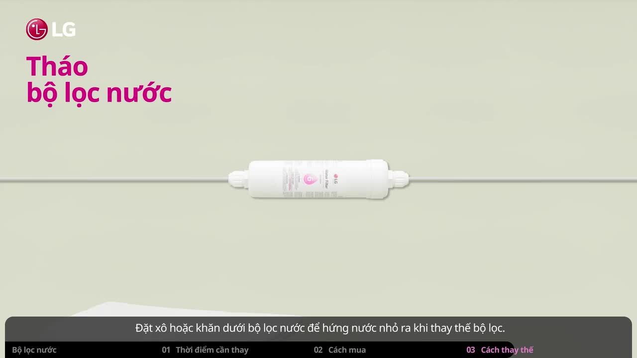 Thay thế bộ lọc nước cho tủ lạnh LG