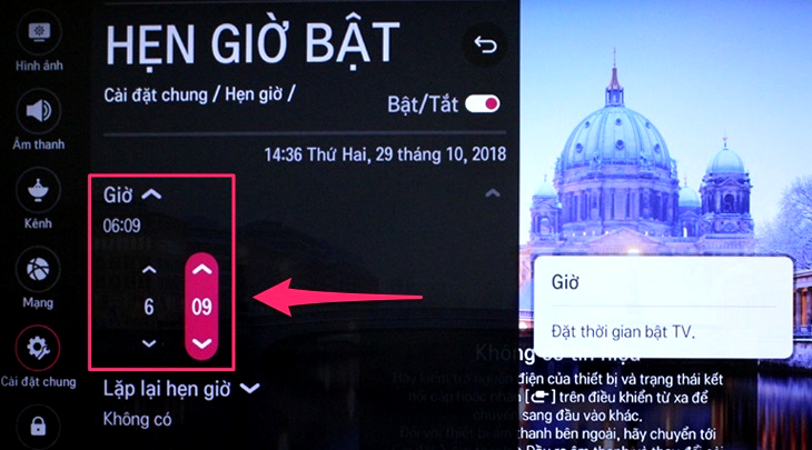 Tivi LG tự động bật tắt