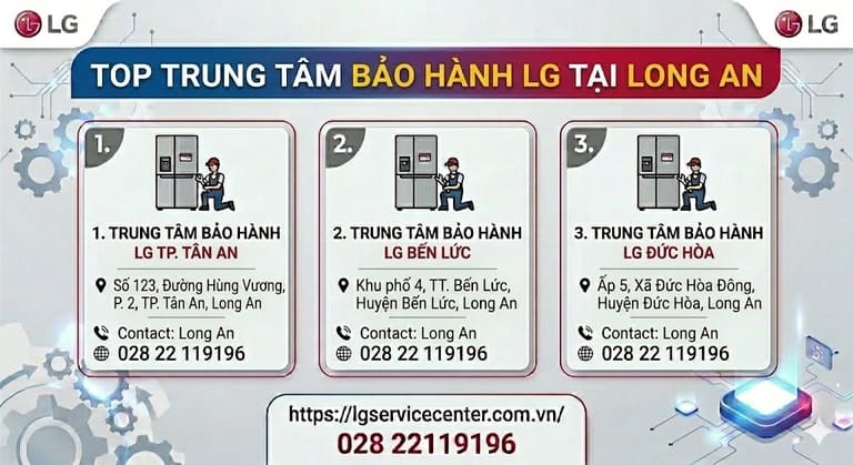 Bảo hành tủ lạnh máy giặt LG ở Long An uy tín nhất