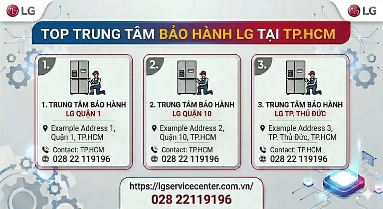 Trung tâm sửa chữa bảo hành LG tận nhà tại TPHCM Sài Gòn
