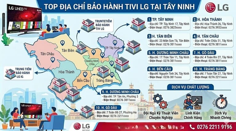 Kỹ thuật viên sửa chữa bảo hành tivi LG tại Tây Ninh