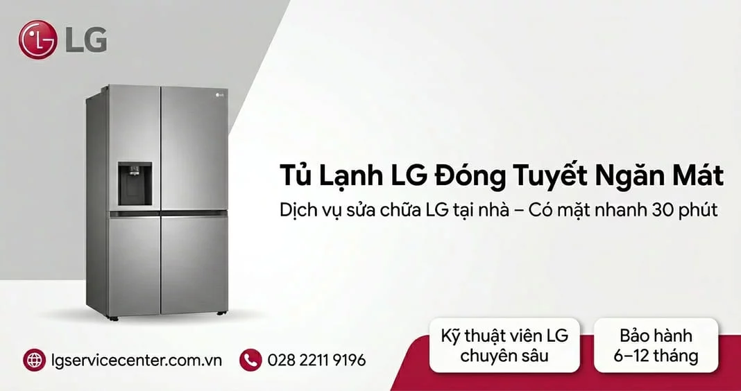 Tủ lạnh LG đóng tuyết ngăn mát