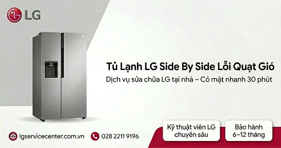 Tủ lạnh LG Side by Side lỗi quạt gió